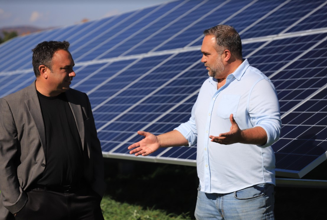 Bryan Warren looking over the Solar Farm