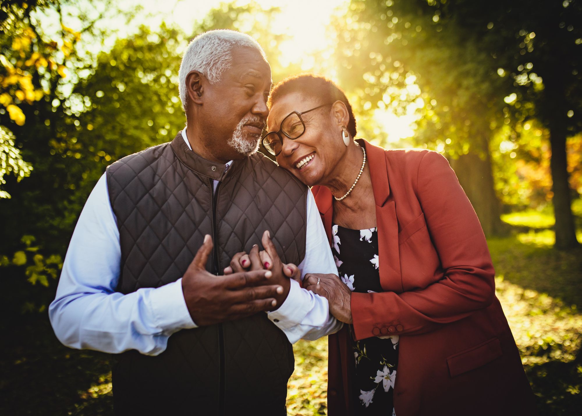 Black Elderly Couple Walking happily - Warren Real Estate Senior's Resources Page